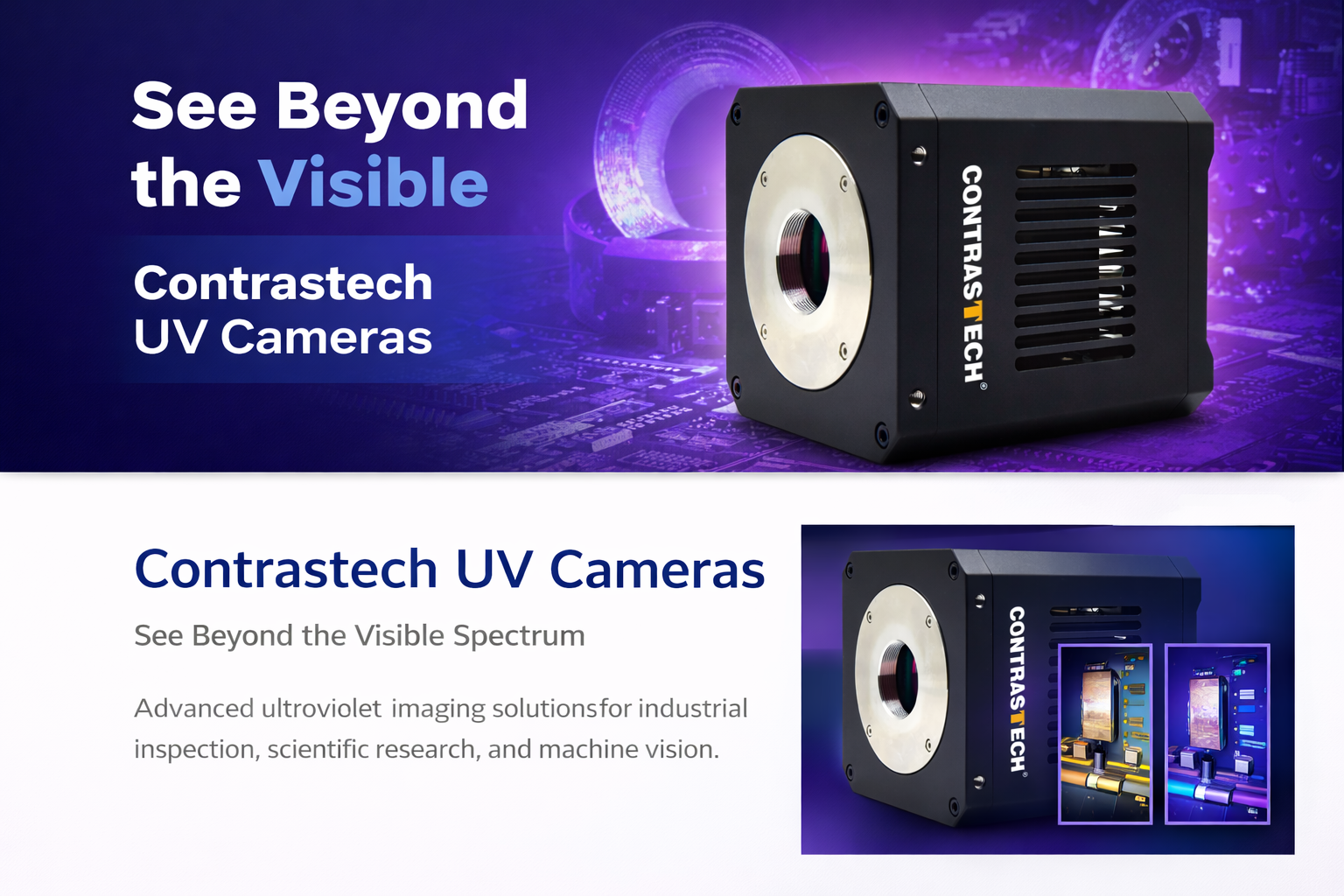 See Beyond the Visible — Contrastech UV Cameras