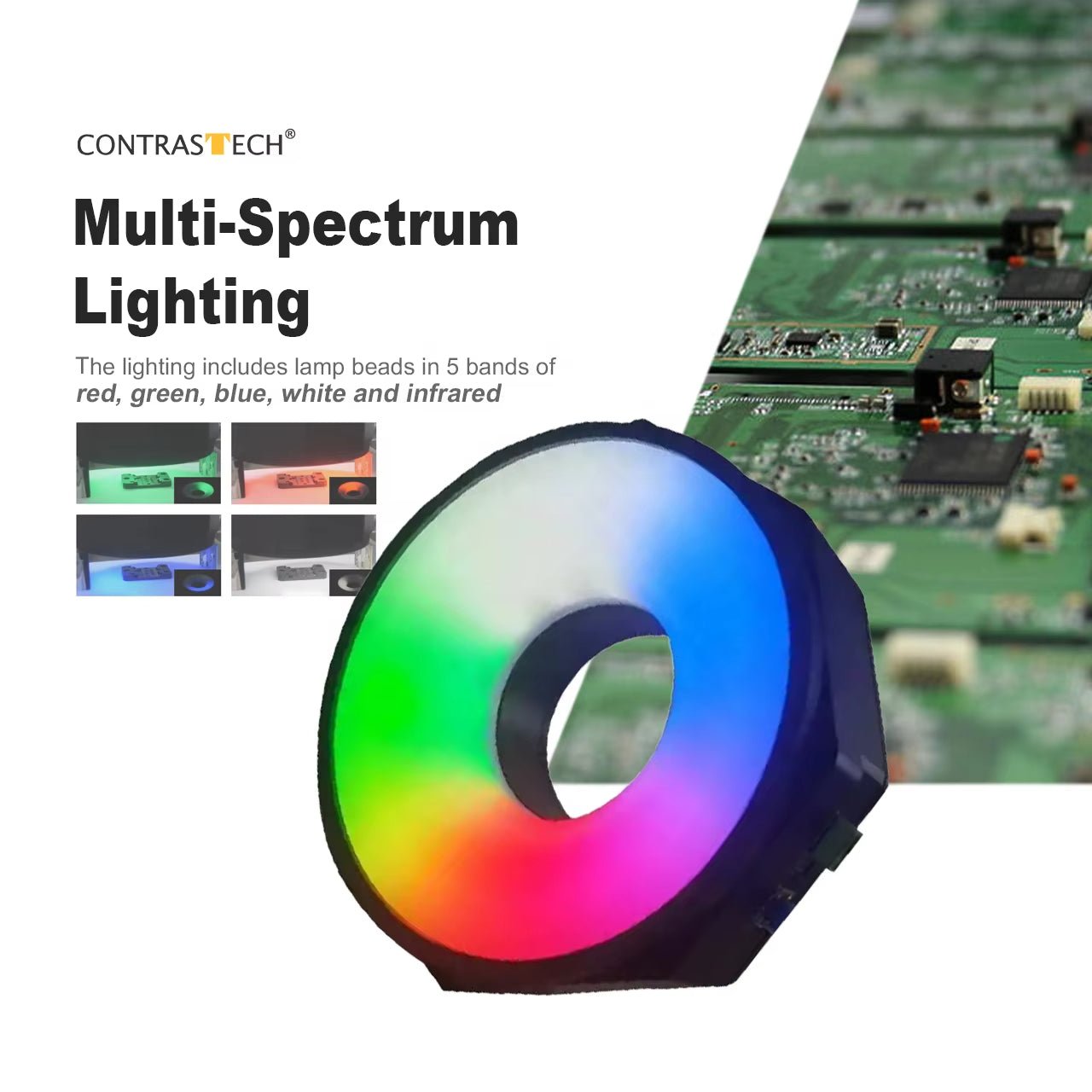 1000-10000K LED Multi-Spectrum Ring Light - Contrastech