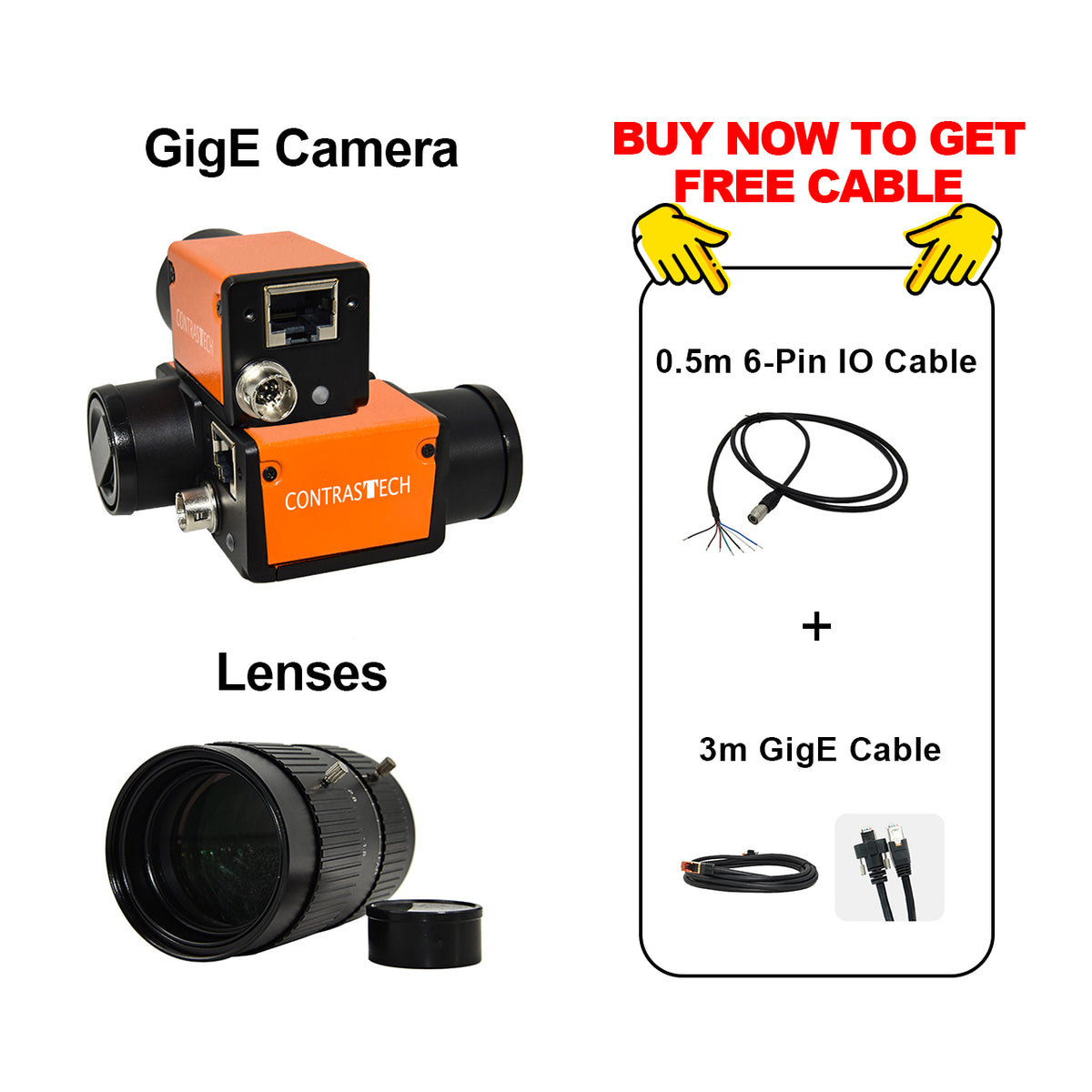 5MP GigE machine vision camera for industrial inspection