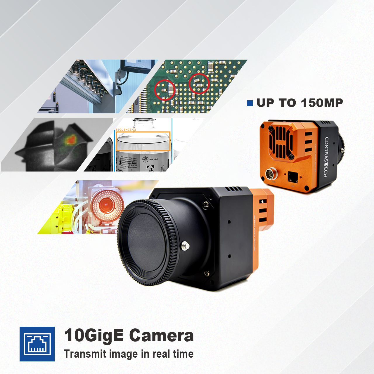 LEO 25MG-40Tgm/TGC GenlCam Standard GMAX0505 Global Shutter C mount 25MP 10GigE Vision Camera