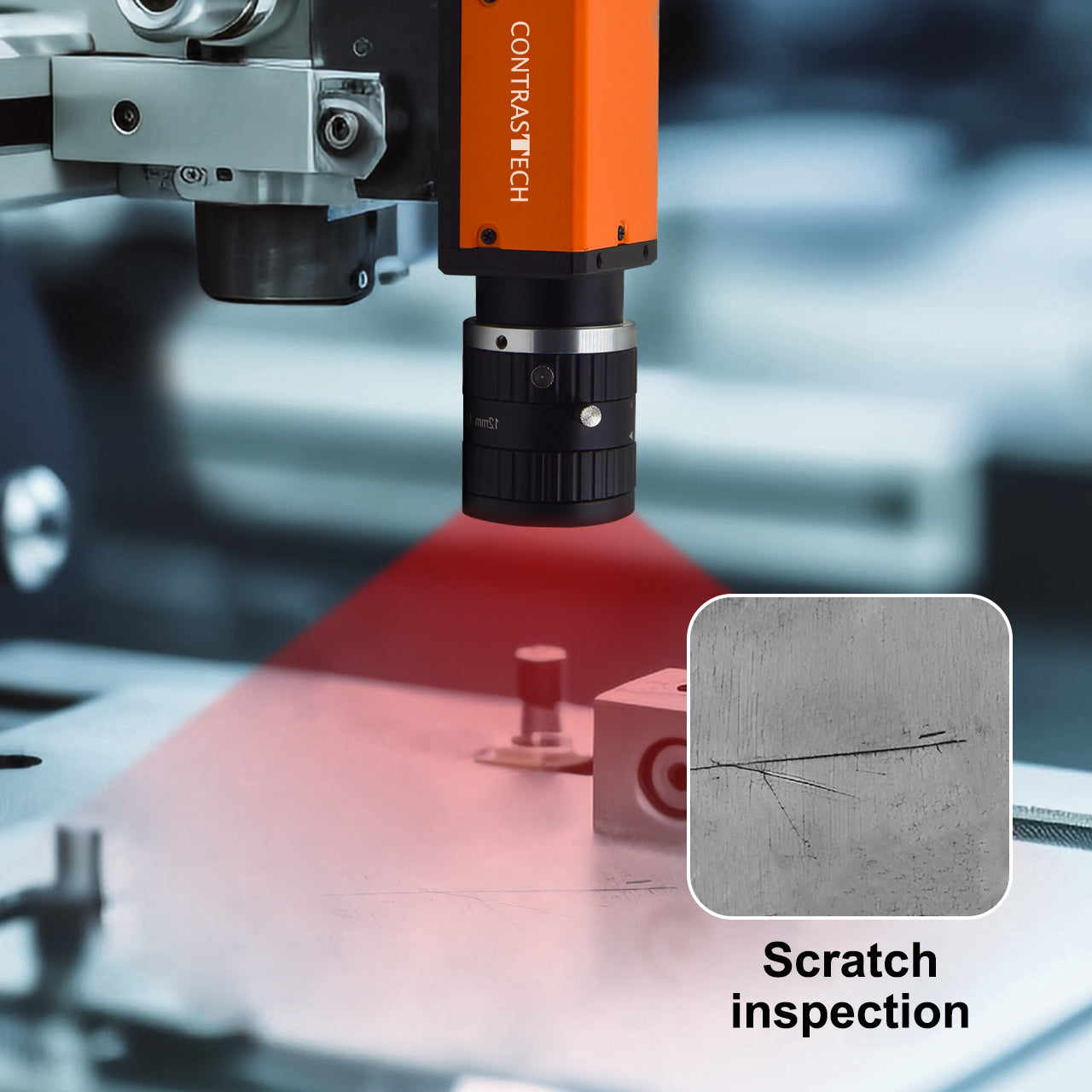 20MP GigE industrial camera used in electronics inspection, quality control, and automated machine vision systems