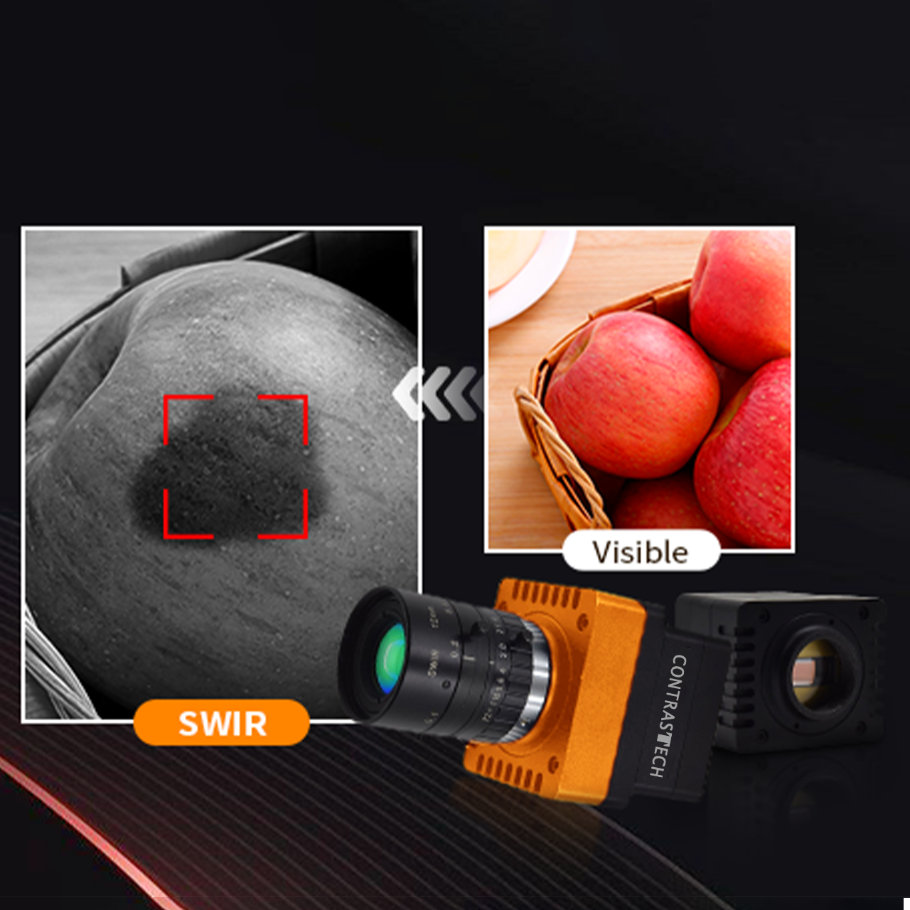 iBt-SW1K Spectral 900-1700nm 29.4kHz GigE 1024 pixel InGaAs Line Scan Camera