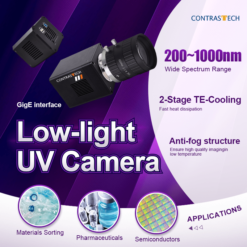 iBX-UVUC16GA-K High Resolution 200-800nm GSENSE4040 20fps 82.5dB USB3.0 Scientific UV Imaging Camera - Contrastech
