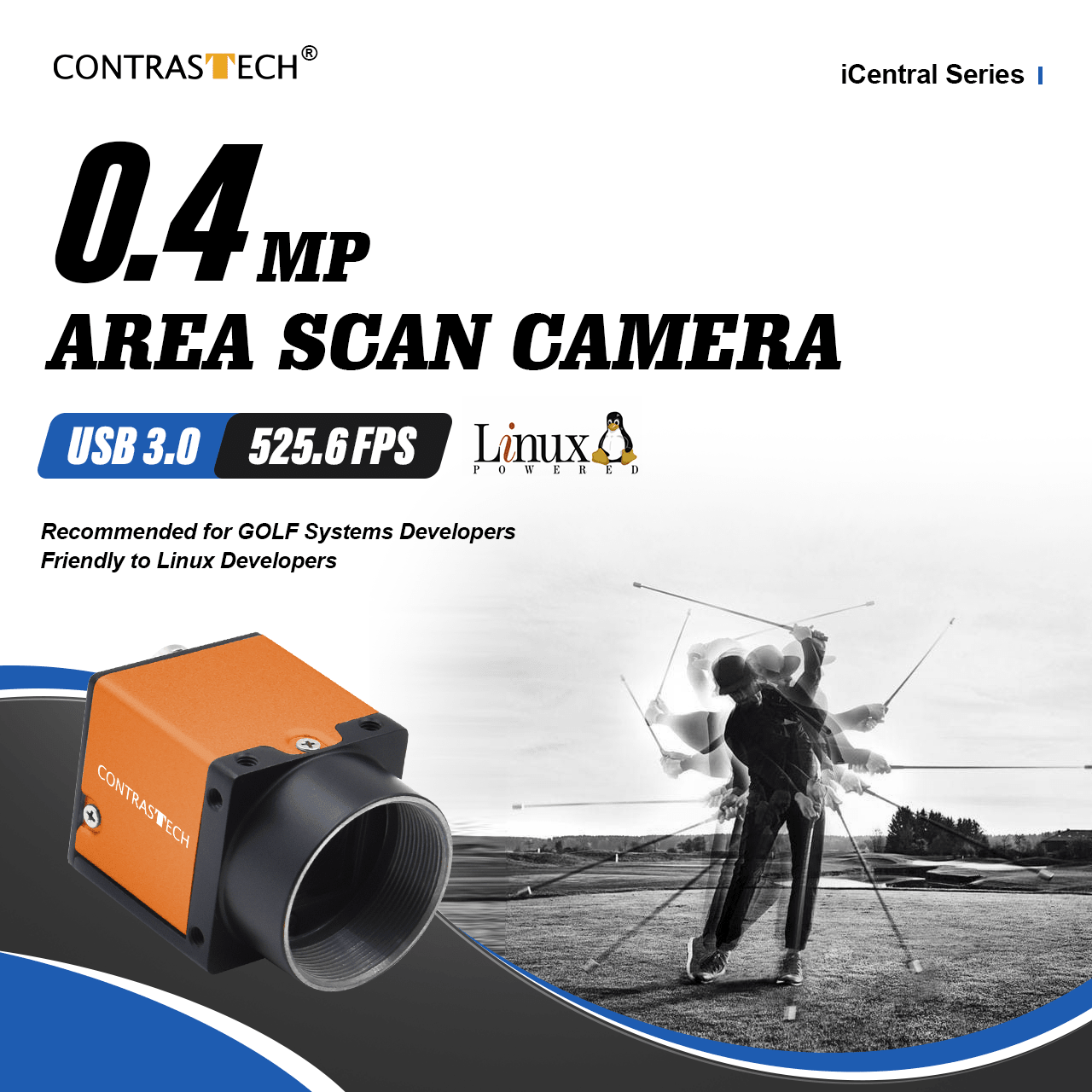 iCt90M/CU4A-Pro 525FPS USB3.0 High Speed Camera | IMX287 Motion Analysis Camera - Contrastech