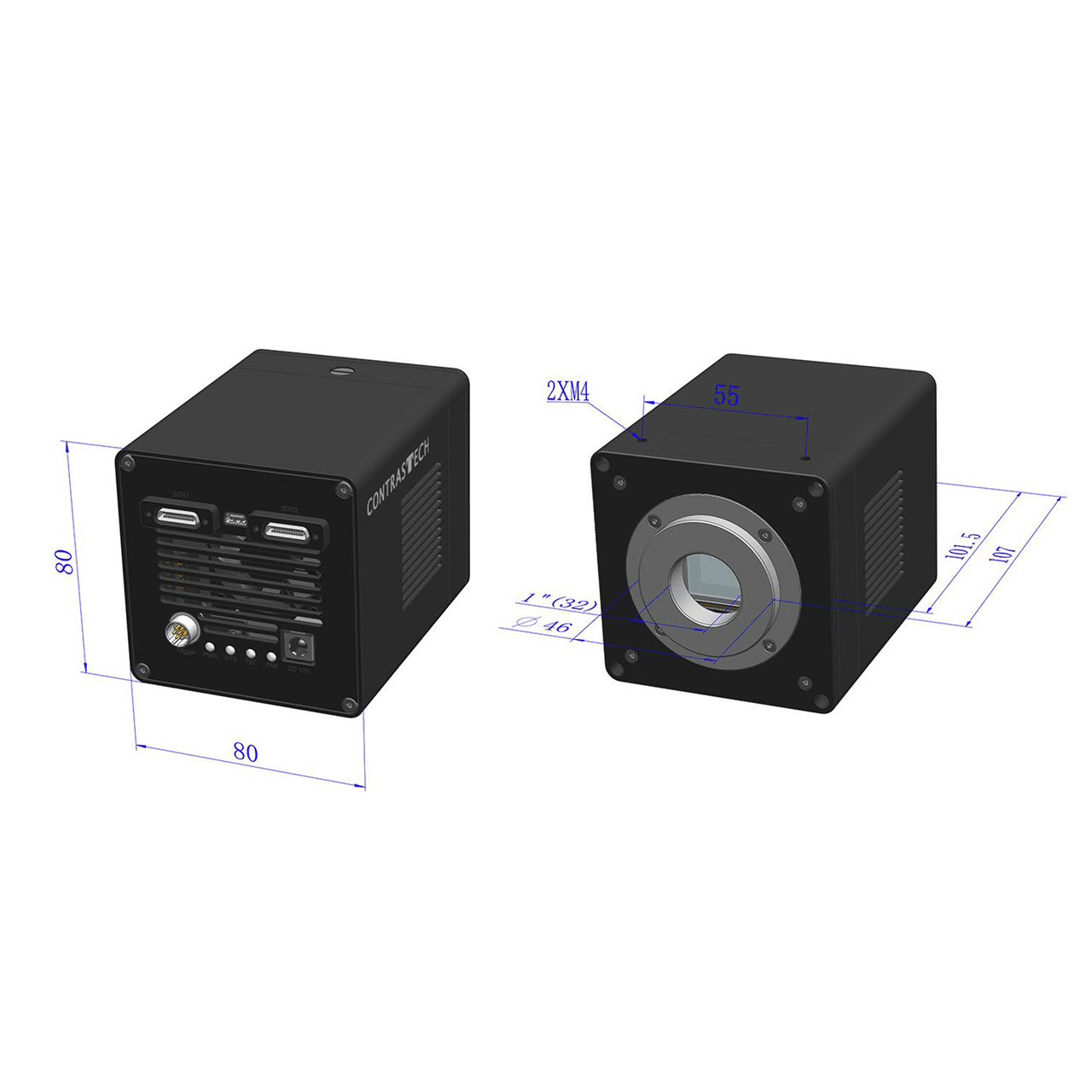 Low-light iBX-UVC4G-K GSENSE2020BSI 2048×2048 100FPS CameraLink UVCamera - Contrastech