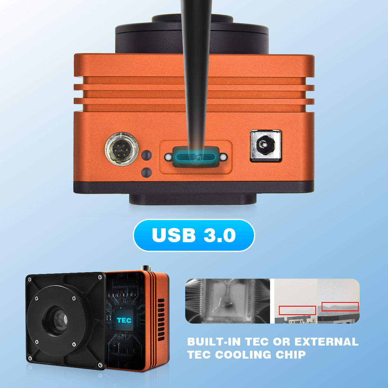 SWIR camera used for semiconductor wafer inspection and high-precision material analysis in industrial environments