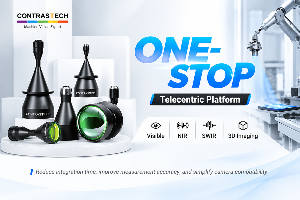 One Telecentric Lens Platform for Multi-Spectral Imaging